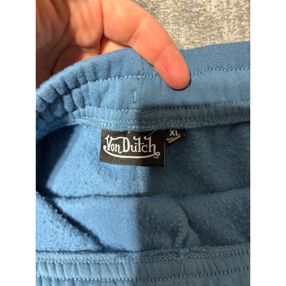 Von Dutch Mens XL Blue All Over Print Jogger Sweatpants - Picture 5 of 8